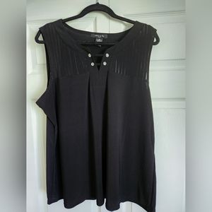 Adele & May women's black sleeveless top. Size 2X